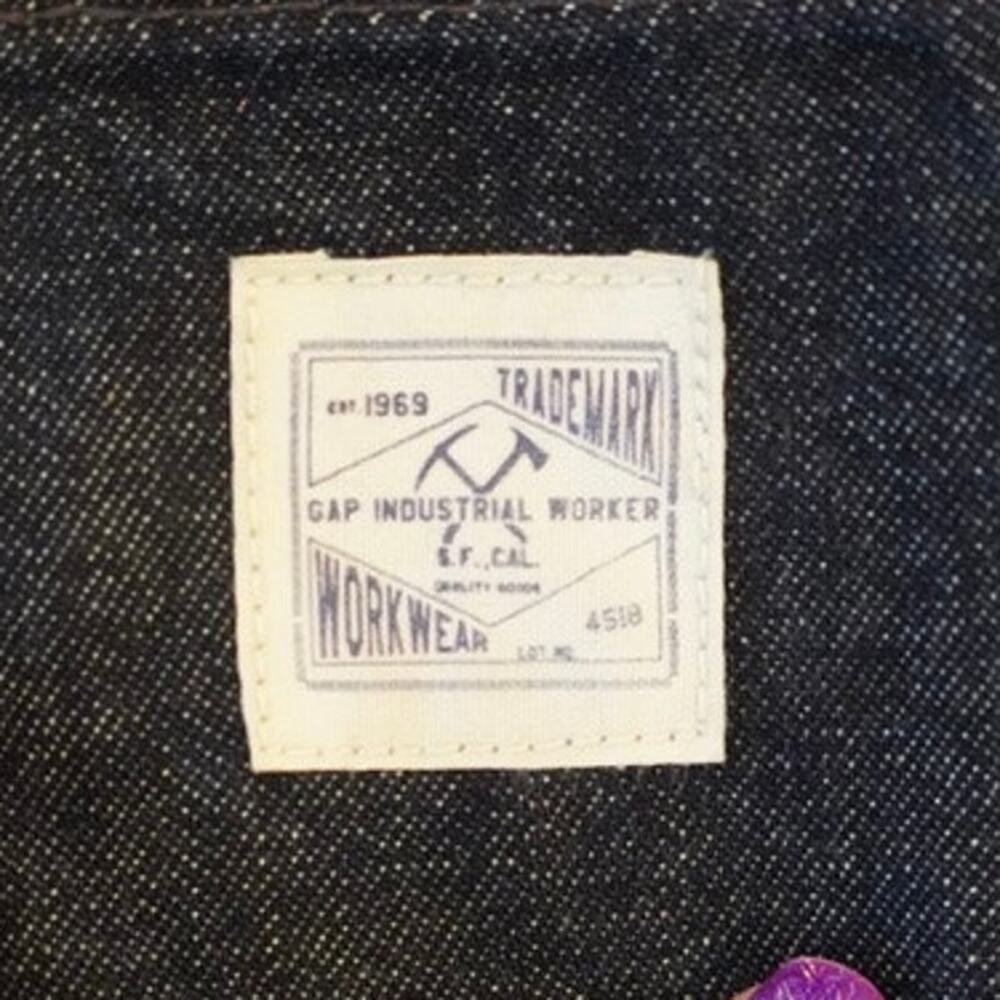 Gap Workforce Button Down Chore Denim Jacket Blue… - image 3